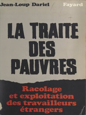 cover image of La traite des pauvres